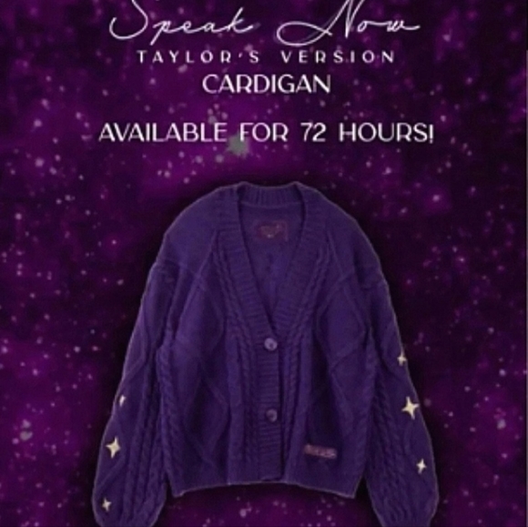 Taylor Swift Speak Now (TAYLOR'S VERSION) Cardigan Sweater NEW!! - Picture 4 of 11